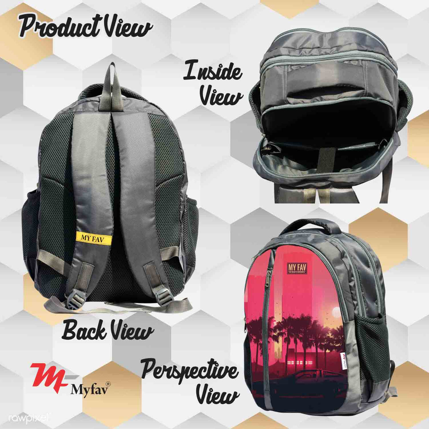 My Fav Scenery Print Laptop Backpack For Men Women / School Bag For Boys Girls