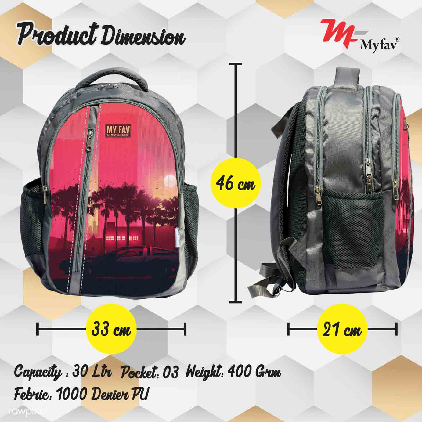 My Fav Scenery Print Laptop Backpack For Men Women / School Bag For Boys Girls