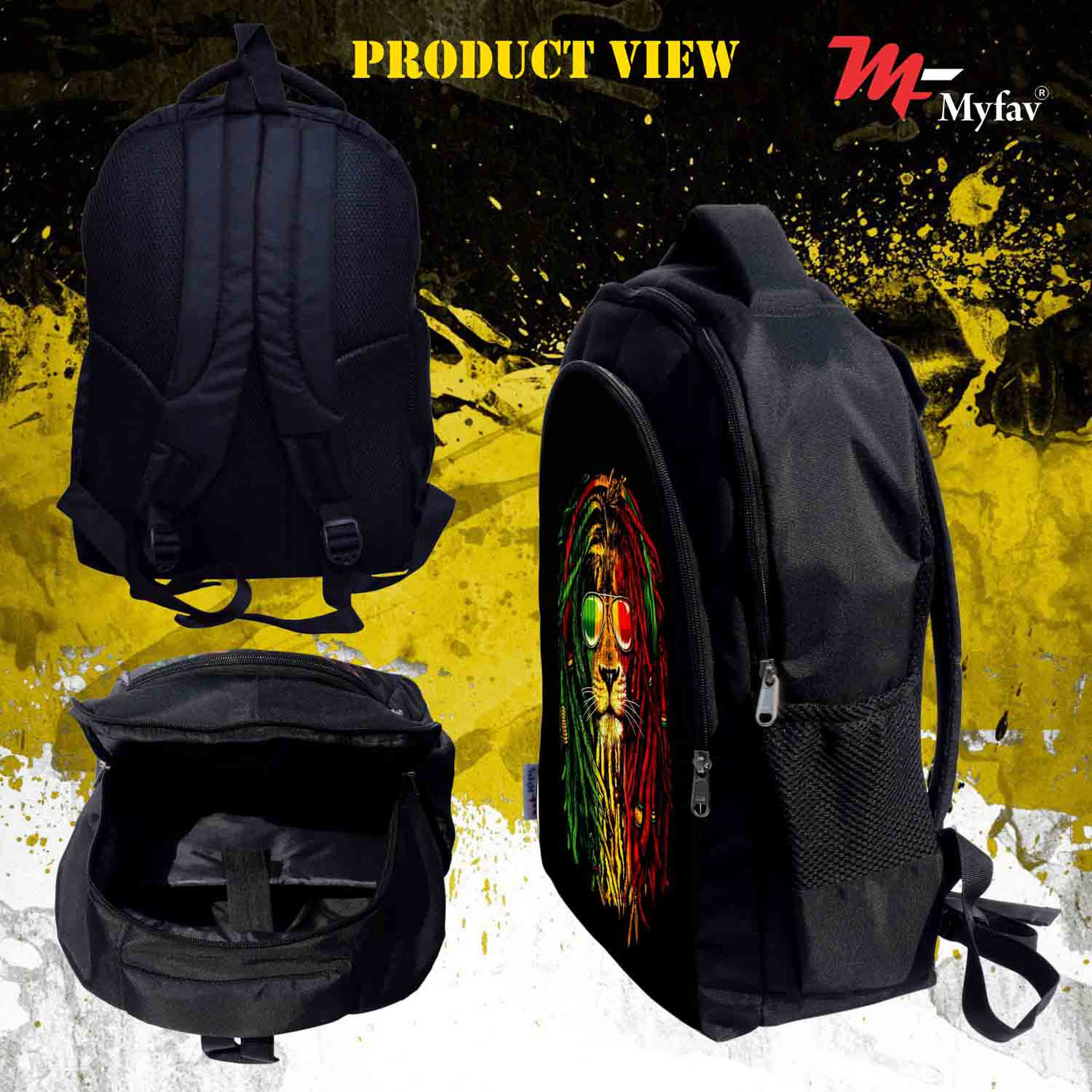 My Fav Tiger Print Laptop Backpack For Men Women / School Bag For Boys Girls