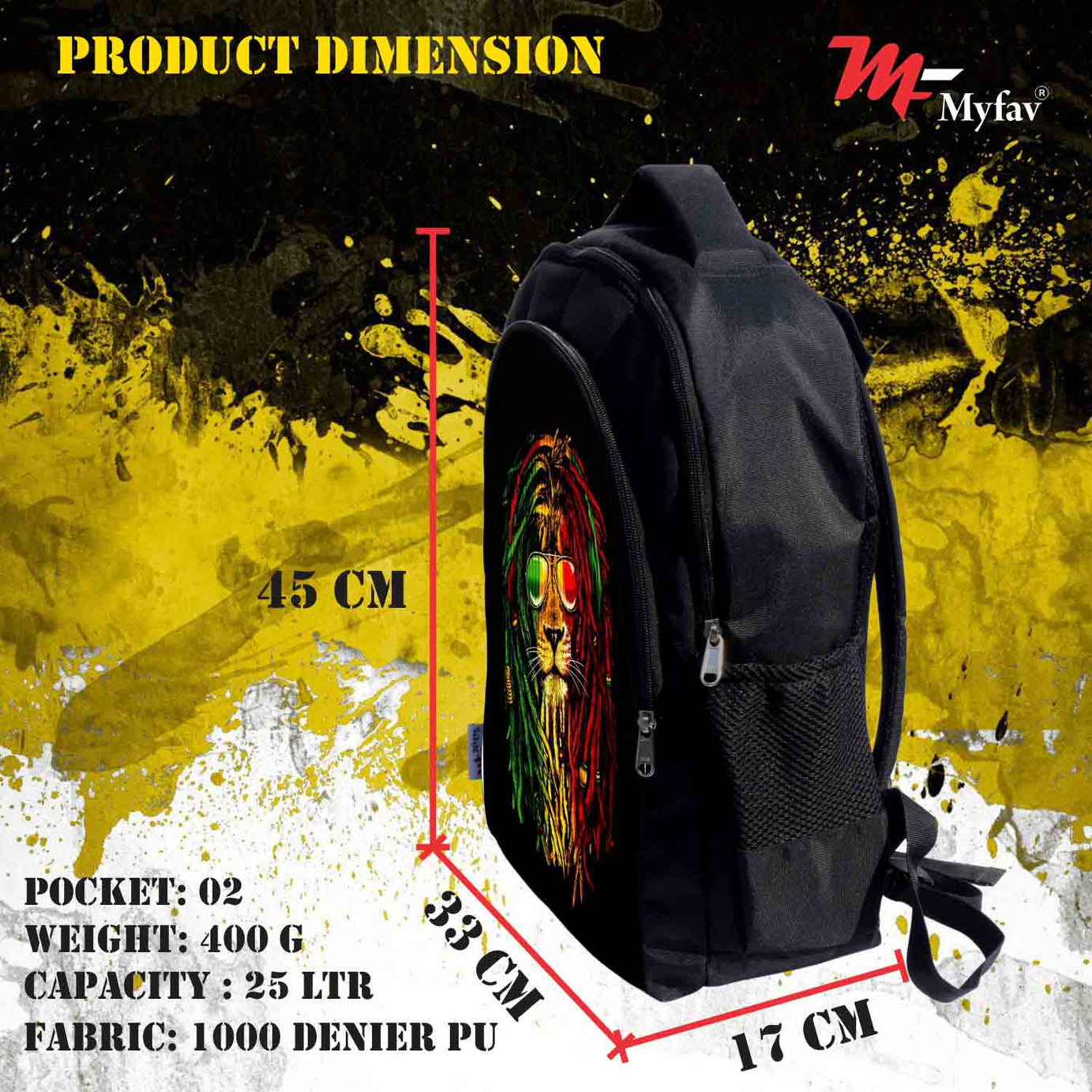 My Fav Tiger Print Laptop Backpack For Men Women / School Bag For Boys Girls