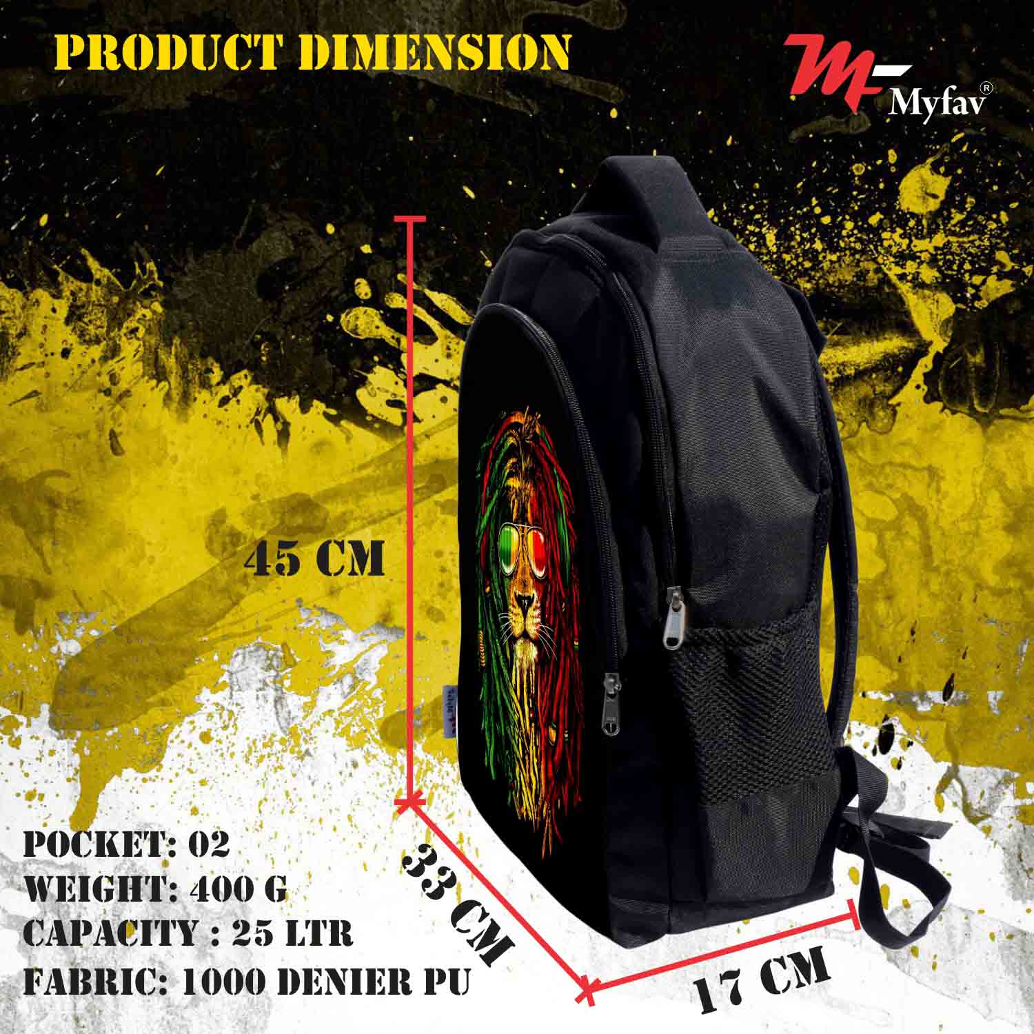 My Fav Tiger Print Laptop Backpack For Men Women / School Bag For Boys Girls