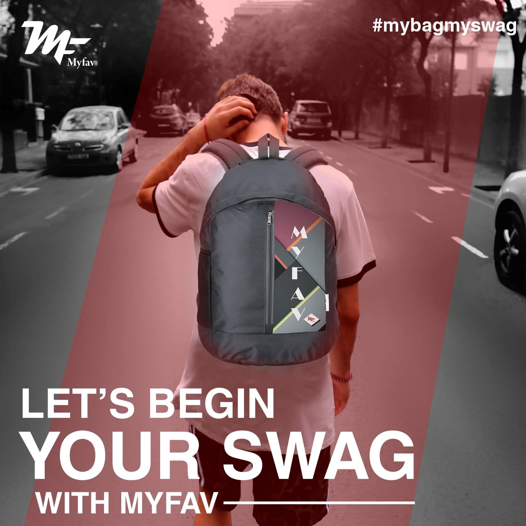 My Fav 21 L Grey Laptop Backpack for Men Women / College Bag for Boys Girls / Office Bag