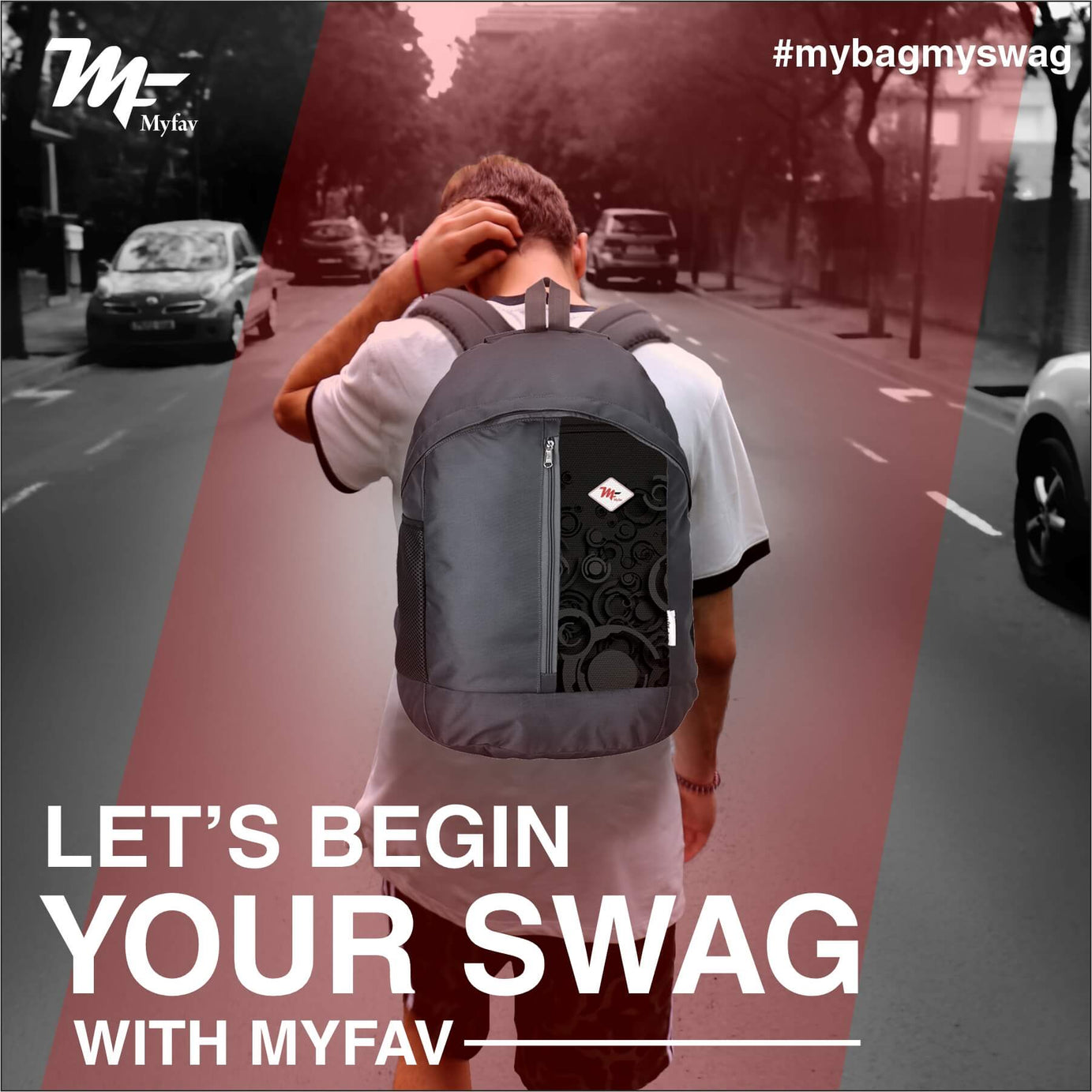 My Fav 21 L Grey Laptop Backpack for Men Women / College Bag for Boys Girls / Office Bag