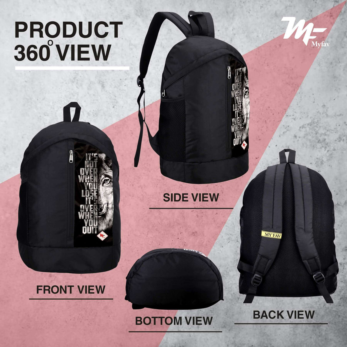 My Fav 21 L Black Laptop Backpack for Men Women / College Bag for Boys Girls / Office Bag