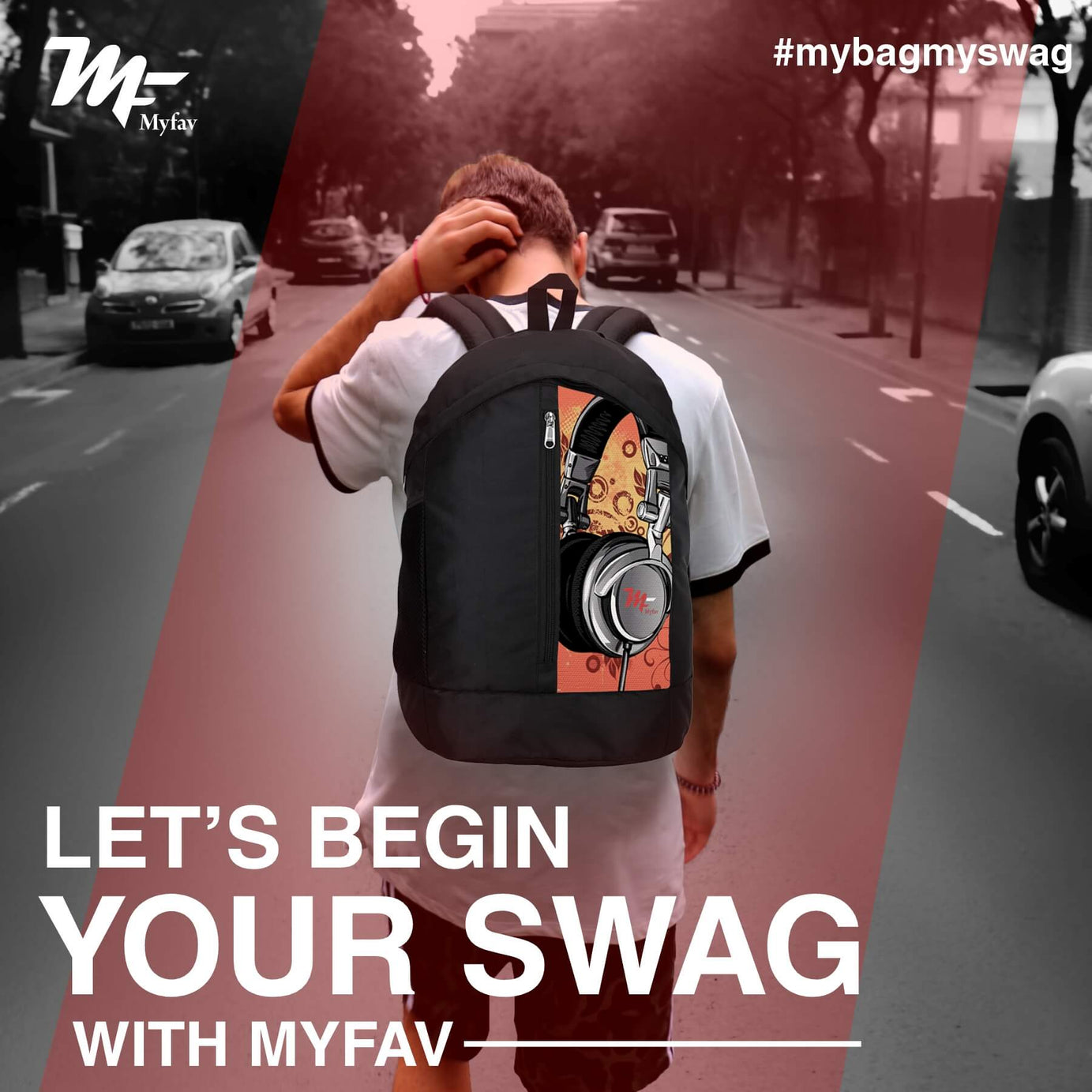 My Fav 21 L Black Laptop Backpack for Men Women / College Bag for Boys Girls / Office Bag