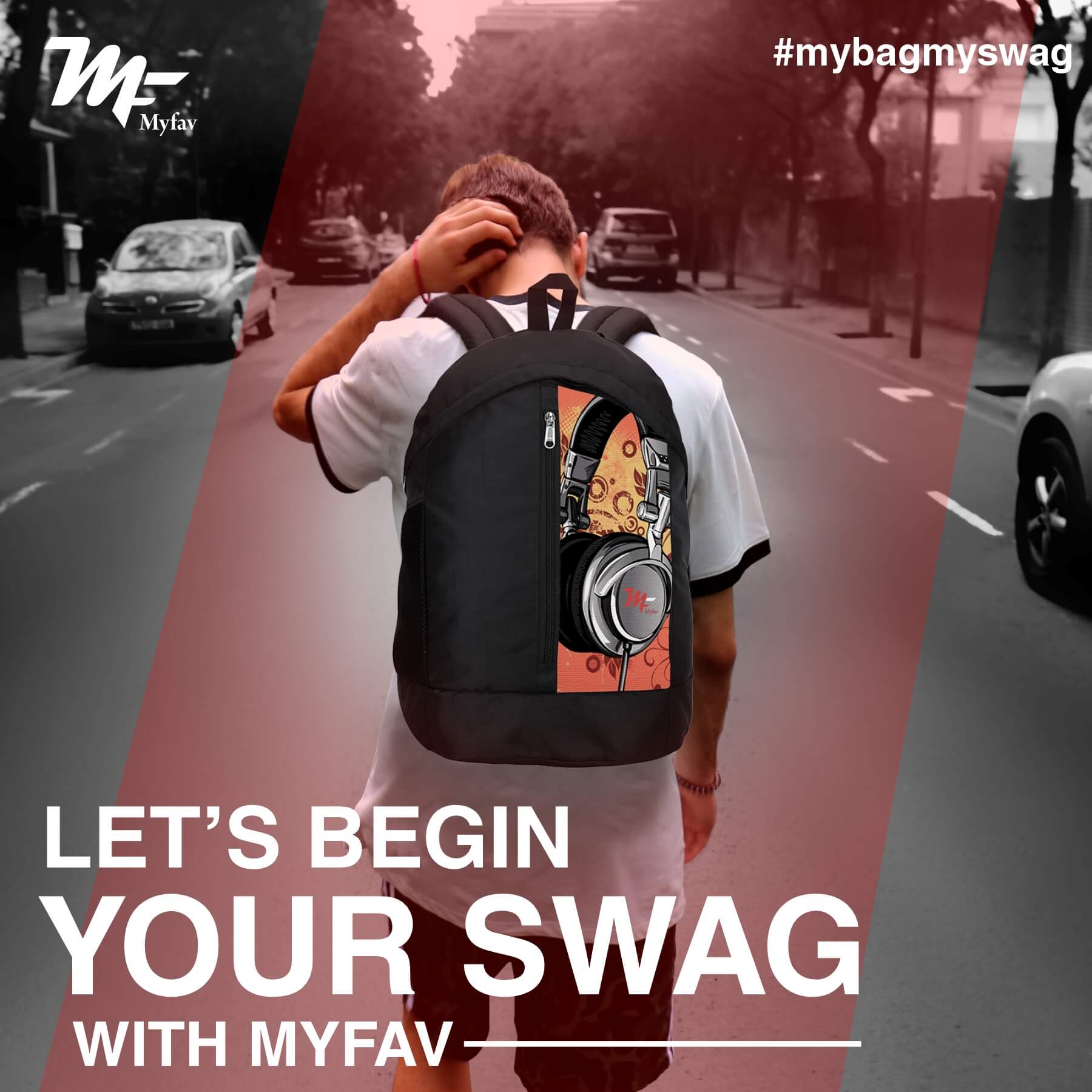 My Fav 21 L Black Laptop Backpack for Men Women / College Bag for Boys Girls / Office Bag