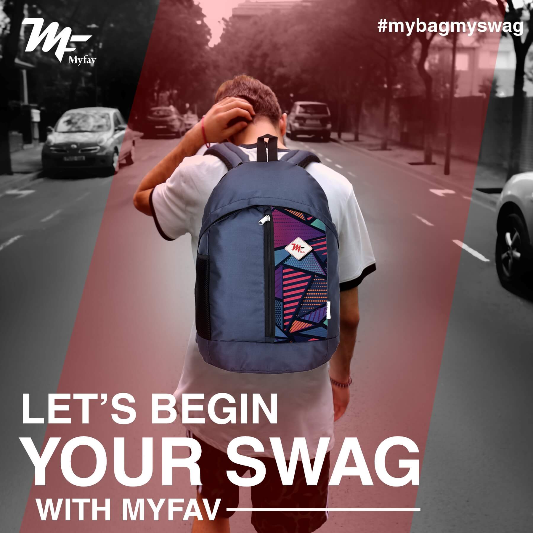 My Fav 21 L Navy Blue Laptop Backpack for Men Women / College Bag for Boys Girls / Office Bag