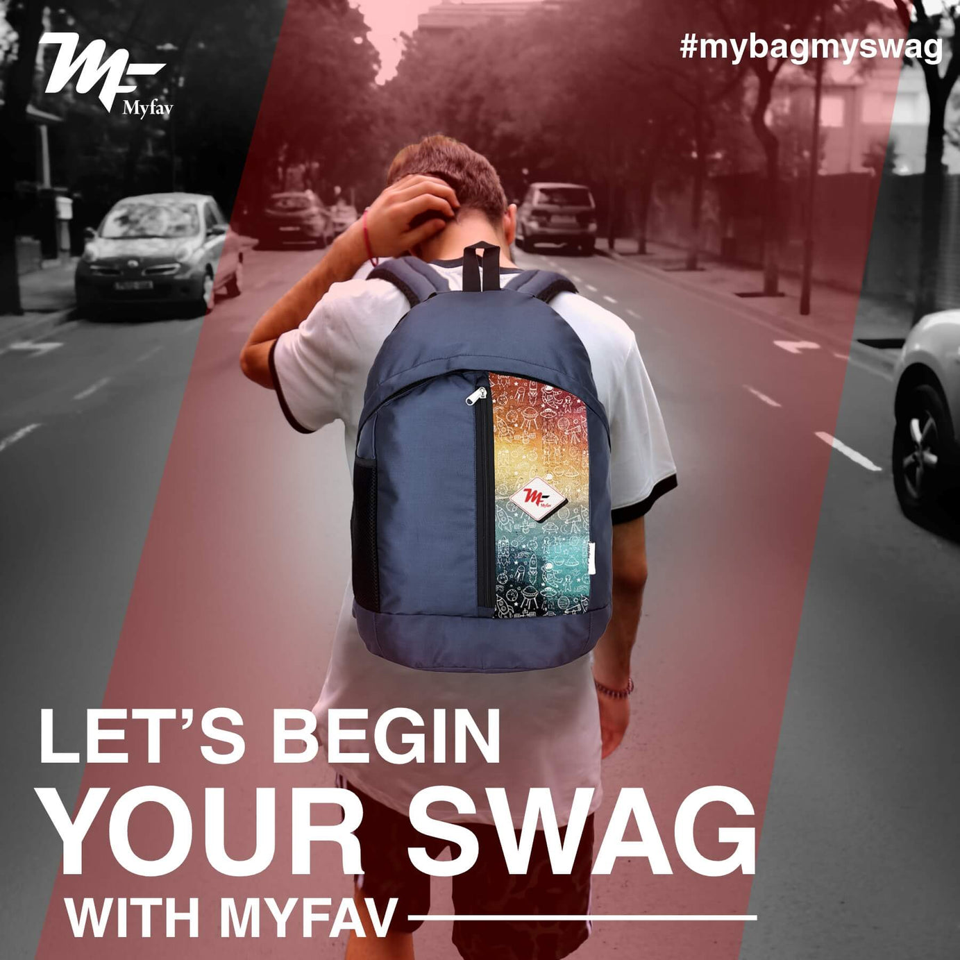 My Fav 21 L Navy Blue Laptop Backpack for Men Women / College Bag for Boys Girls / Office Bag