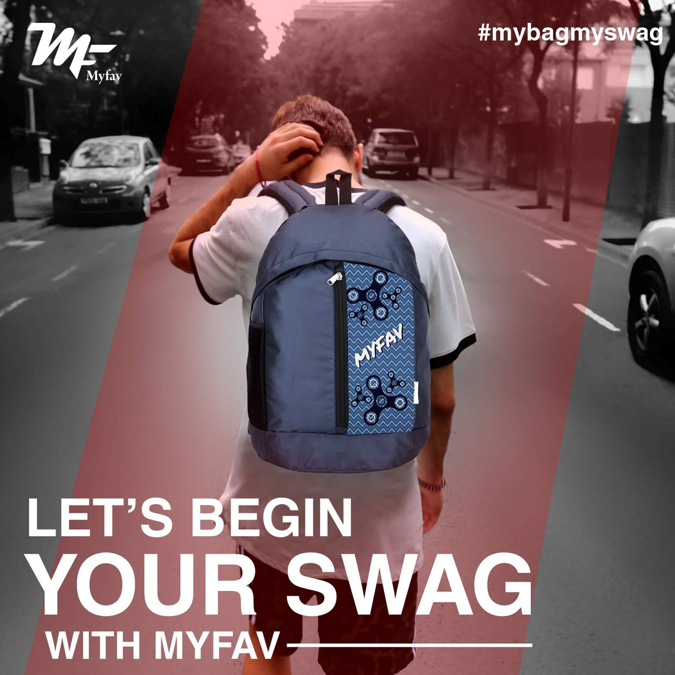 My Fav 21 L Navy Blue Laptop Backpack for Men Women / College Bag for Boys Girls / Office Bag