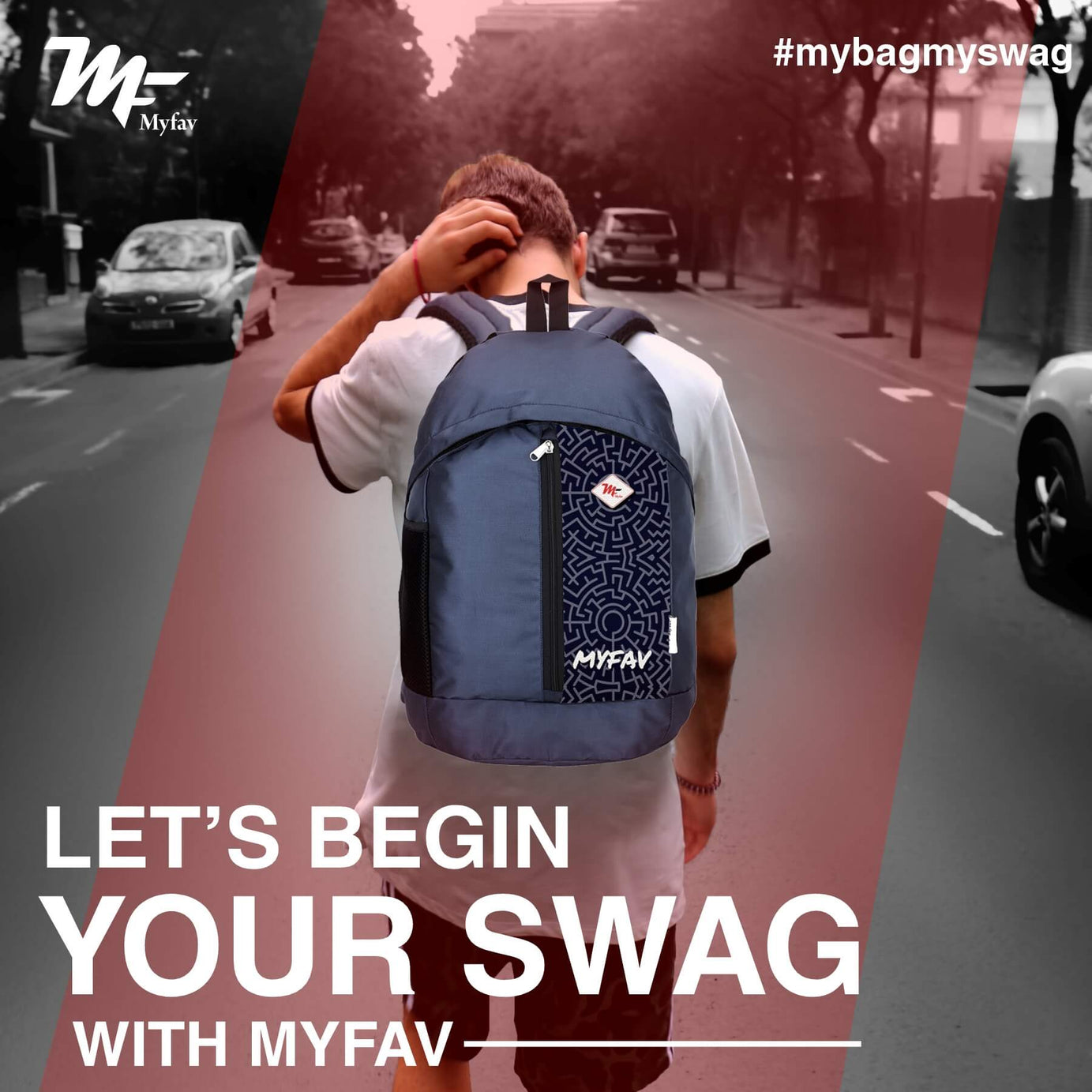 My Fav 21 L Navy Blue Laptop Backpack for Men Women / College Bag for Boys Girls / Office Bag