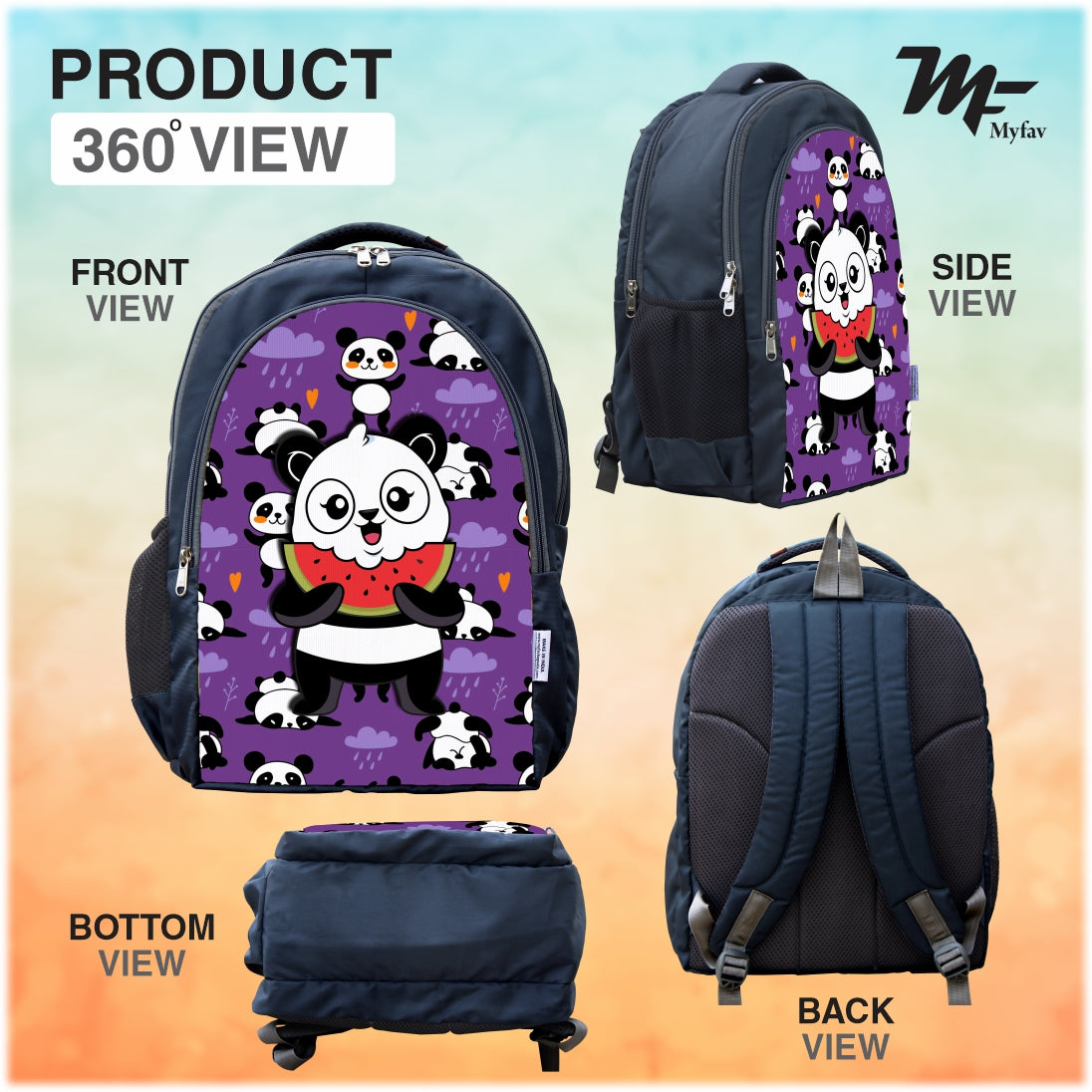 MY FAV School Bag for Kids, Stylish and Trendy Casual Backpack (5 to 14-year-old) Waterproof Shoulder Straps Bag - 6 Month Warranty