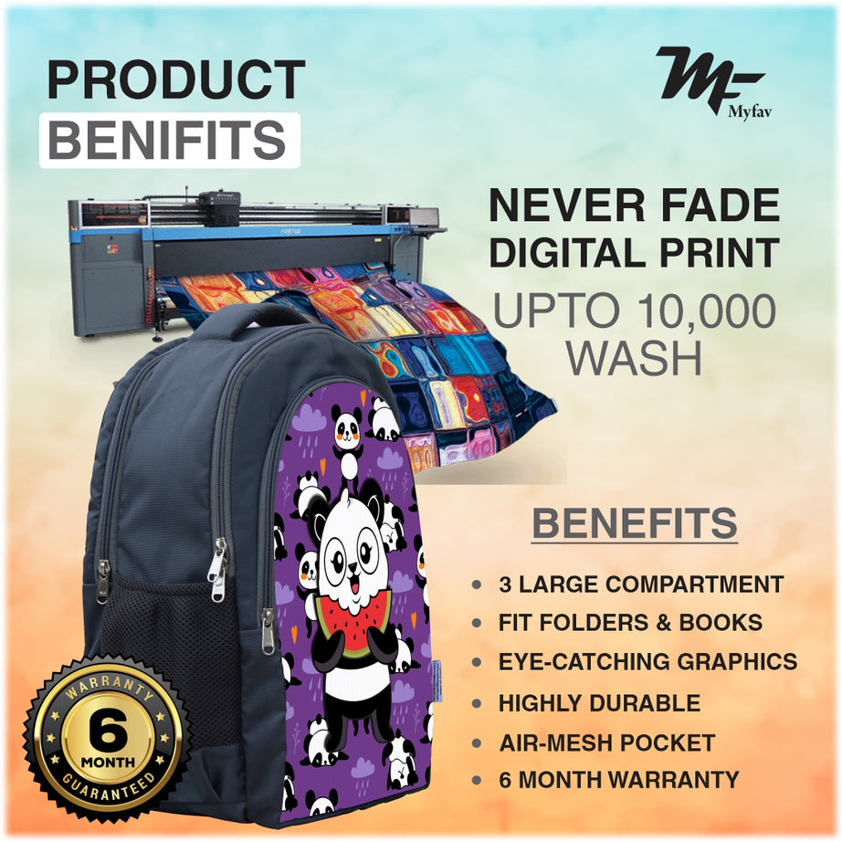 MY FAV School Bag for Kids, Stylish and Trendy Casual Backpack (5 to 14-year-old) Waterproof Shoulder Straps Bag - 6 Month Warranty