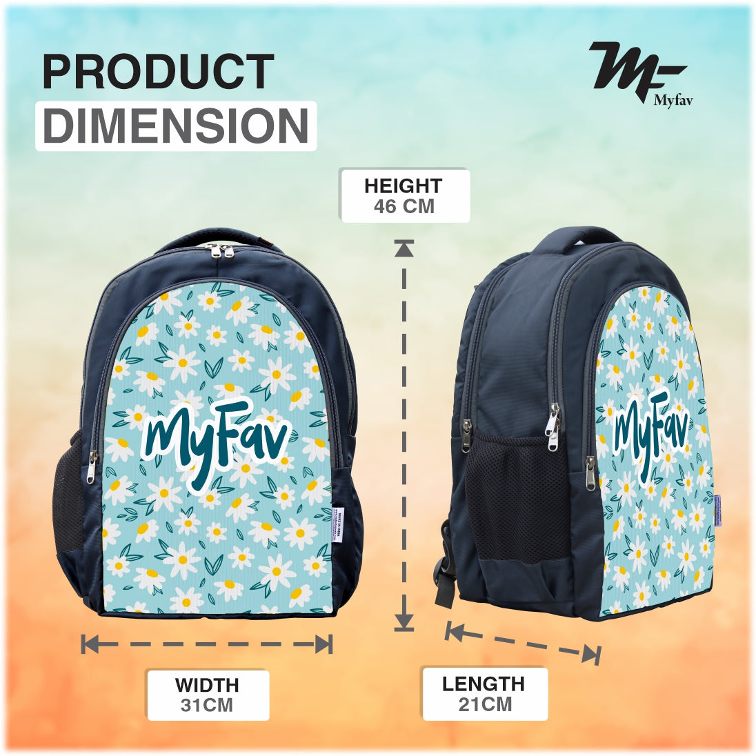 MY FAV Polyester Printed Cartoon Best Stylish Waterproof Lightweight Casual/Picnic/Tuition/School Bag/Backpack for Children Boys And Girls - 6 Month Warranty
