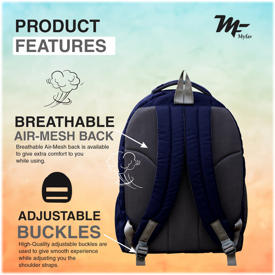 MY FAV Printed (5 to 14-year-old) School Backpack for Kids | Bottle Holder & Front Zippered Pocket, Adjustable & Padded Shoulder Straps | Waterproof Bag for Boys & Girls- - 6 Month Warranty