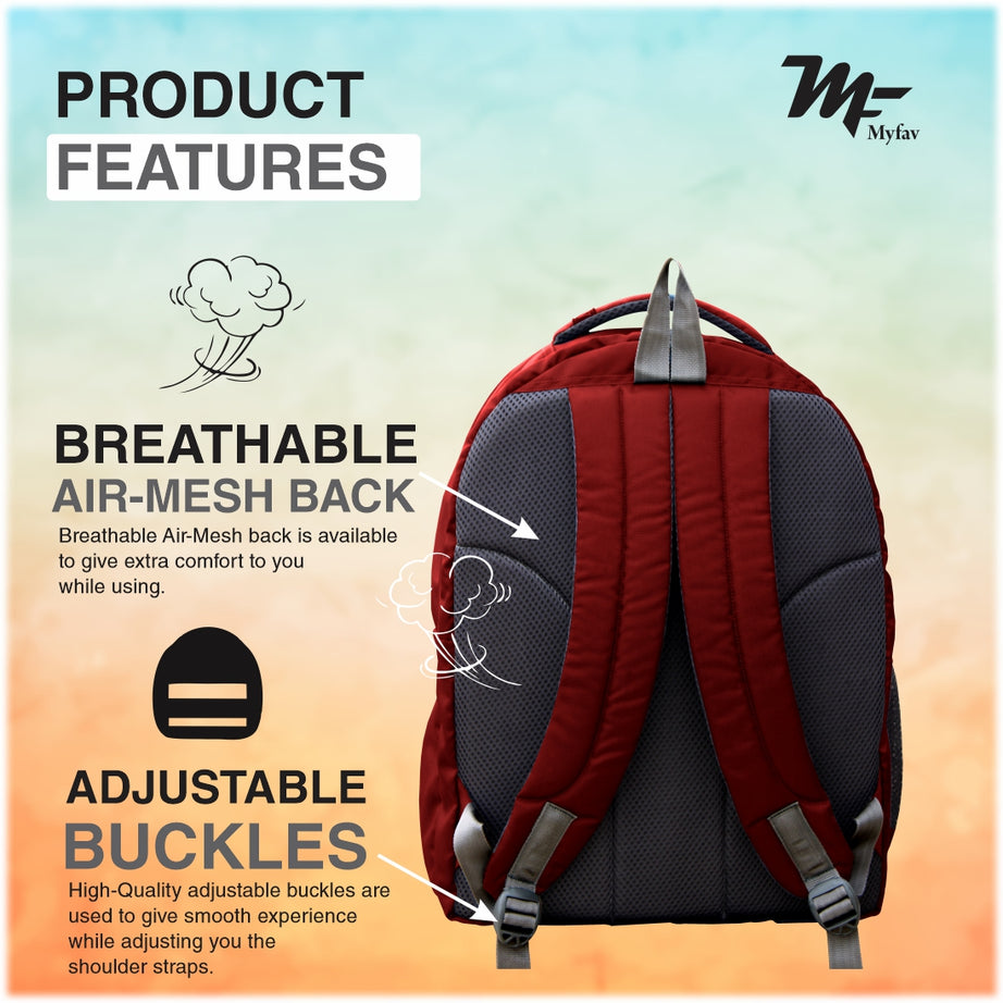 MY FAV Polyester Waterproof & Lightweight Cartoon Printed School Backpack - Stylish and Trendy Casual Backpack For Giirls/Boys - 6 Month Warranty