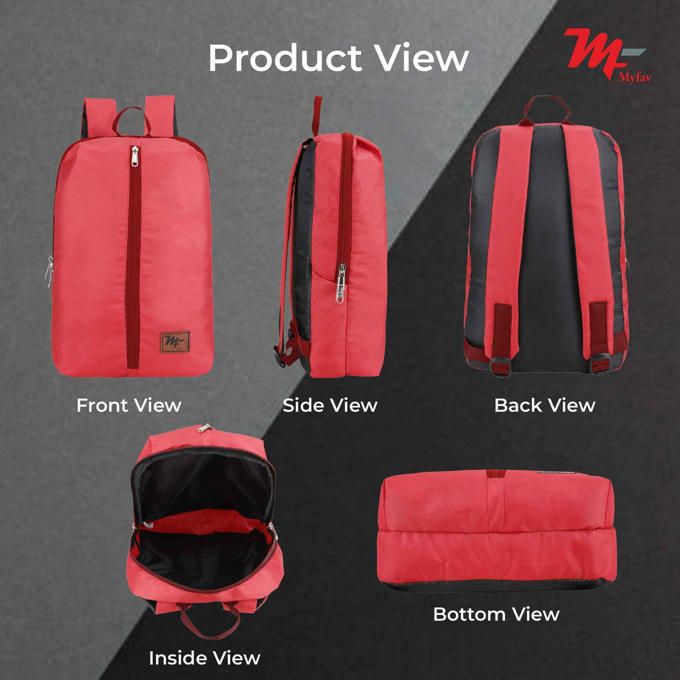 MY FAV Water Resistant Polyester Backpack for Men/ Women Travel, Business, College with Smooth Runner Zipper and Lightweight Casual Bag (11.5 Liter)