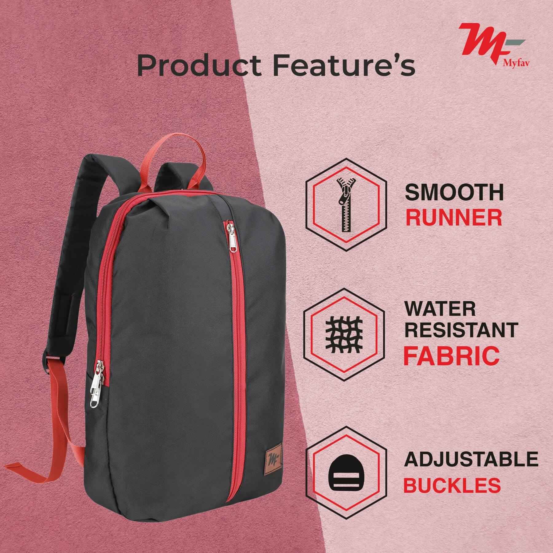 MY FAV Water Resistant Polyester Backpack for Men/ Women Travel, Business, College with Smooth Runner Zipper and Lightweight Casual Bag (11.5 Liter)