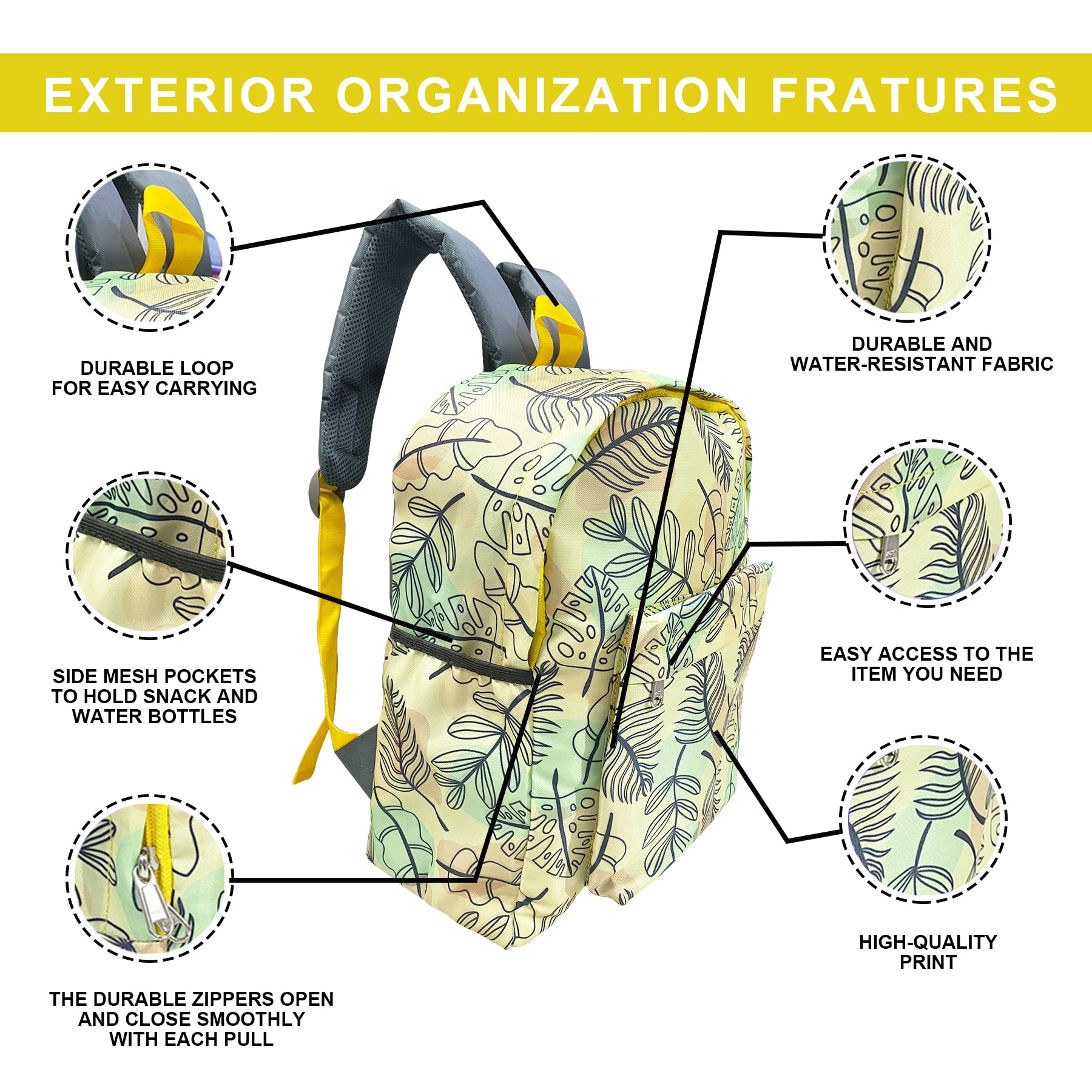 Printed Lightweight Waterproof Casual/Picnic/Tuition/School Bag/Backpack for Kids, Girls, Boys, Play School with Adjustable Straps & Multi Compartments-3