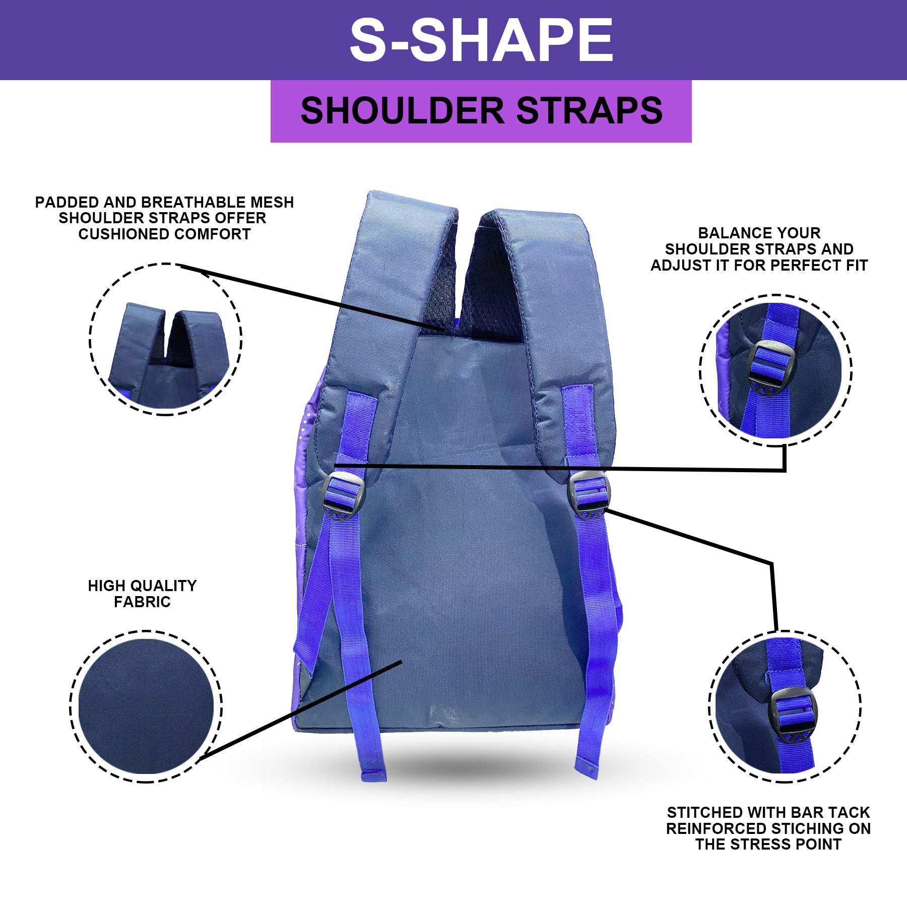 Printed Lightweight Waterproof Casual/Picnic/Tuition/School Bag/Backpack for Kids, Girls, Boys, Play School with Adjustable Straps & Multi Compartments-5