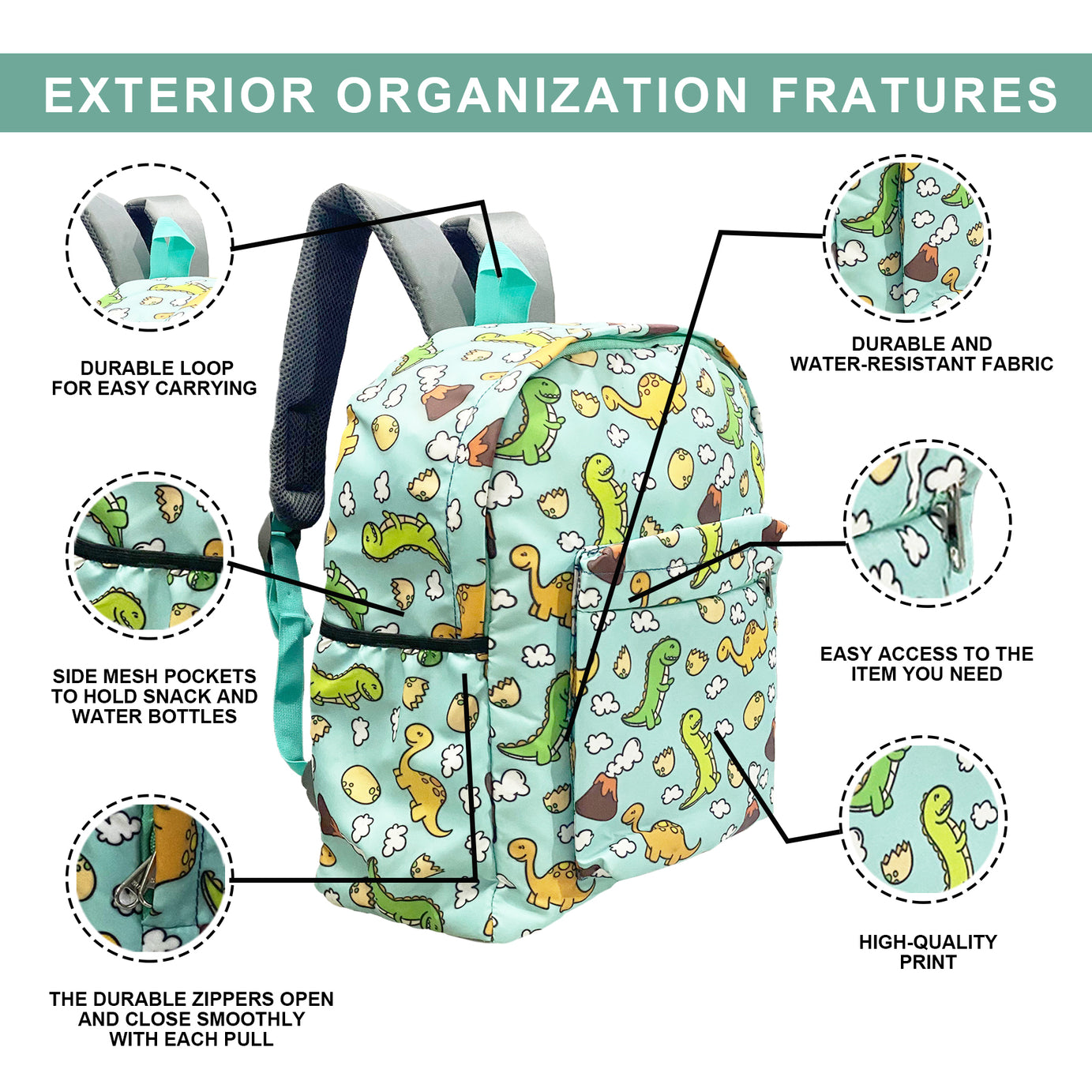 Printed Lightweight Waterproof Casual/Picnic/Tuition/School Bag/Backpack for Kids, Girls, Boys, Play School with Adjustable Straps & Multi Compartments-6