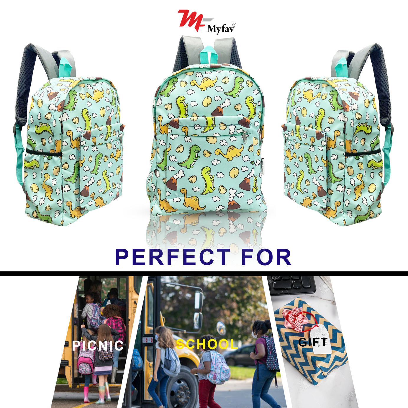 Printed Lightweight Waterproof Casual/Picnic/Tuition/School Bag/Backpack for Kids, Girls, Boys, Play School with Adjustable Straps & Multi Compartments-6