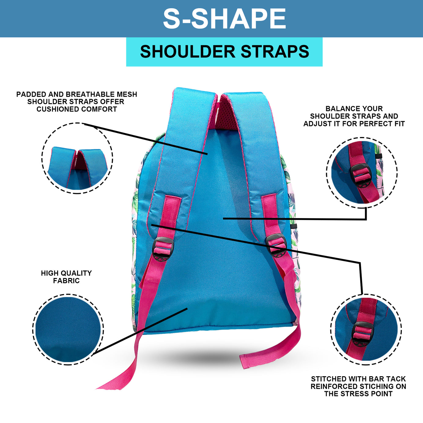 MY FAV Printed Lightweight Waterproof Casual/Picnic/Tuition/School Bag/Backpack for Kids, Girls, Boys, Play School with Adjustable Straps & Multi Compartments-7