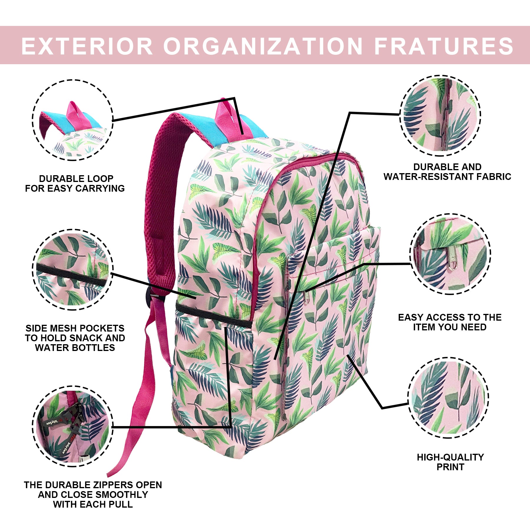 MY FAV Printed Lightweight Waterproof Casual/Picnic/Tuition/School Bag/Backpack for Kids, Girls, Boys, Play School with Adjustable Straps & Multi Compartments-7