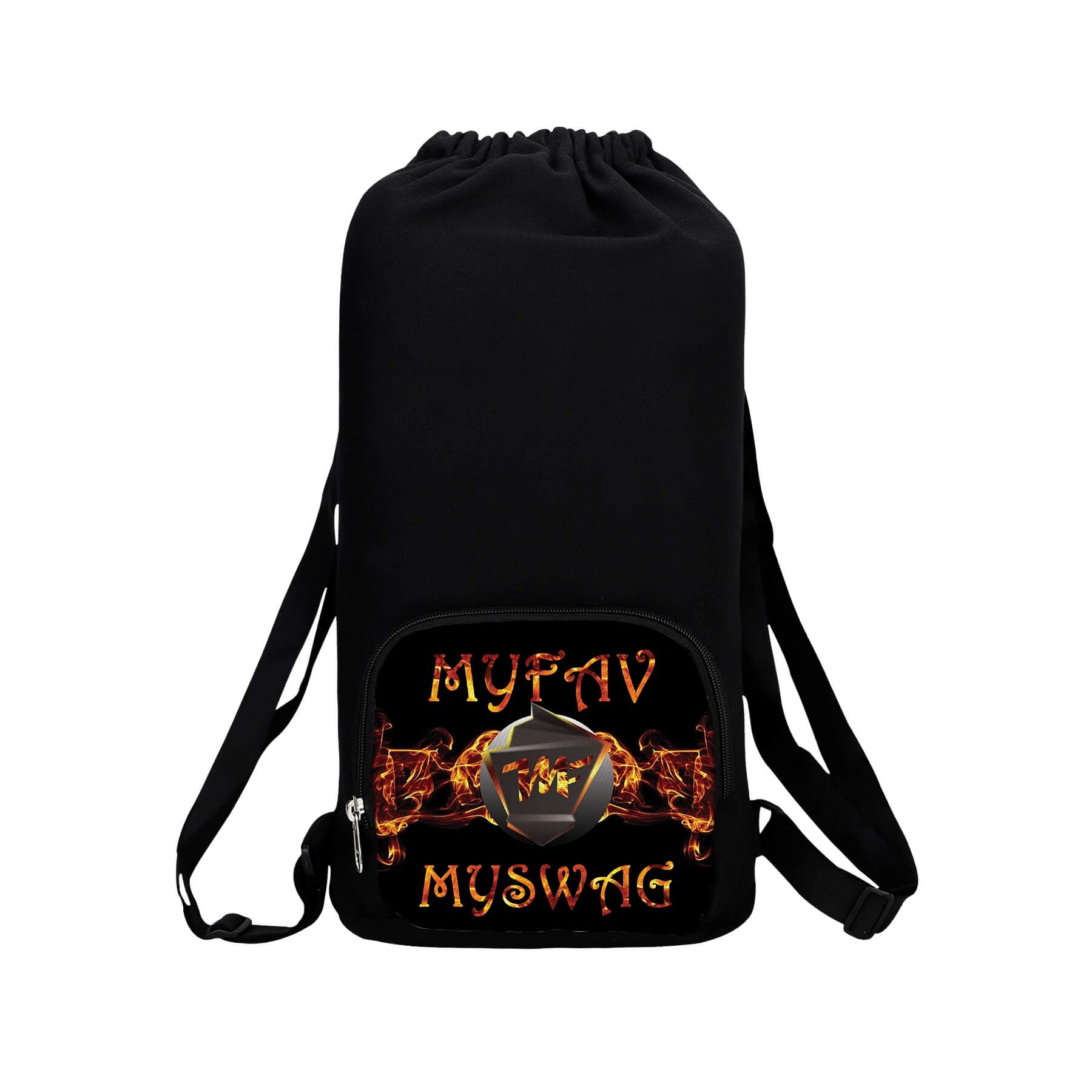 My Fav My Swag Print Cotton Canvas Tution Backpack / Exam Bag For Boys / Girls