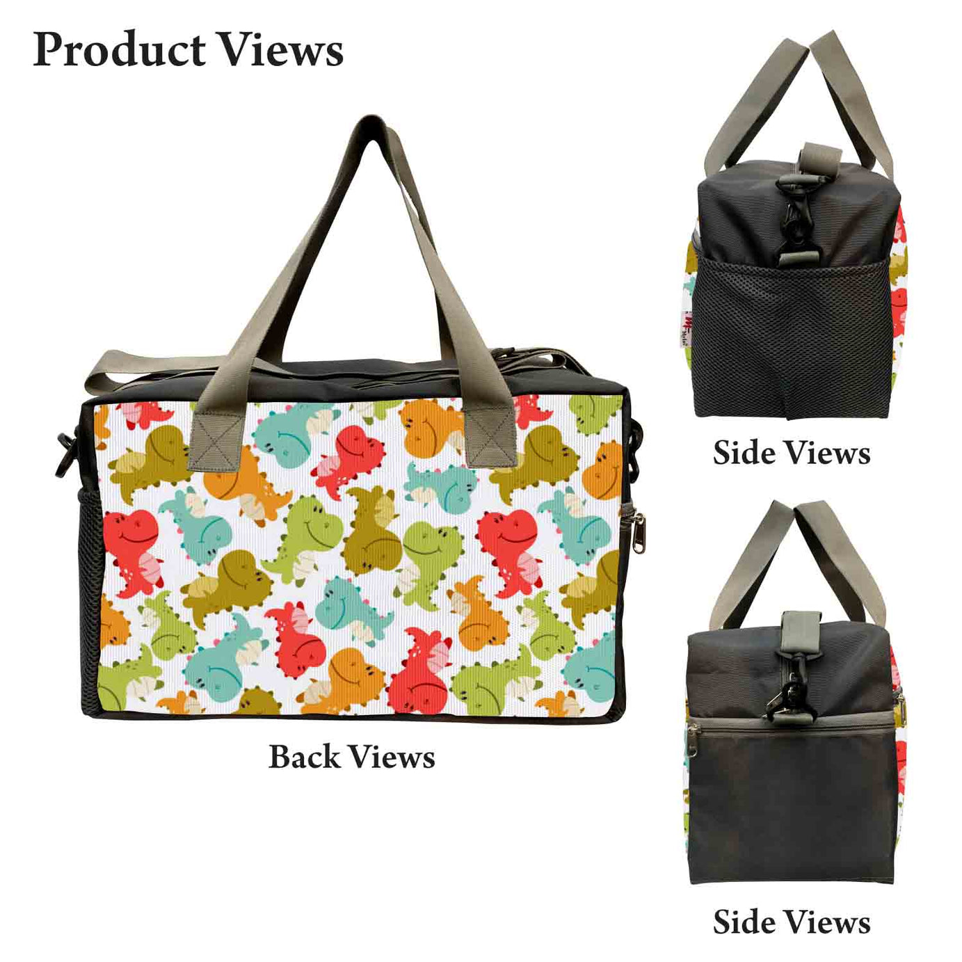 My Fav White Printed Cabin Size Duffle Travel bag for Men Women