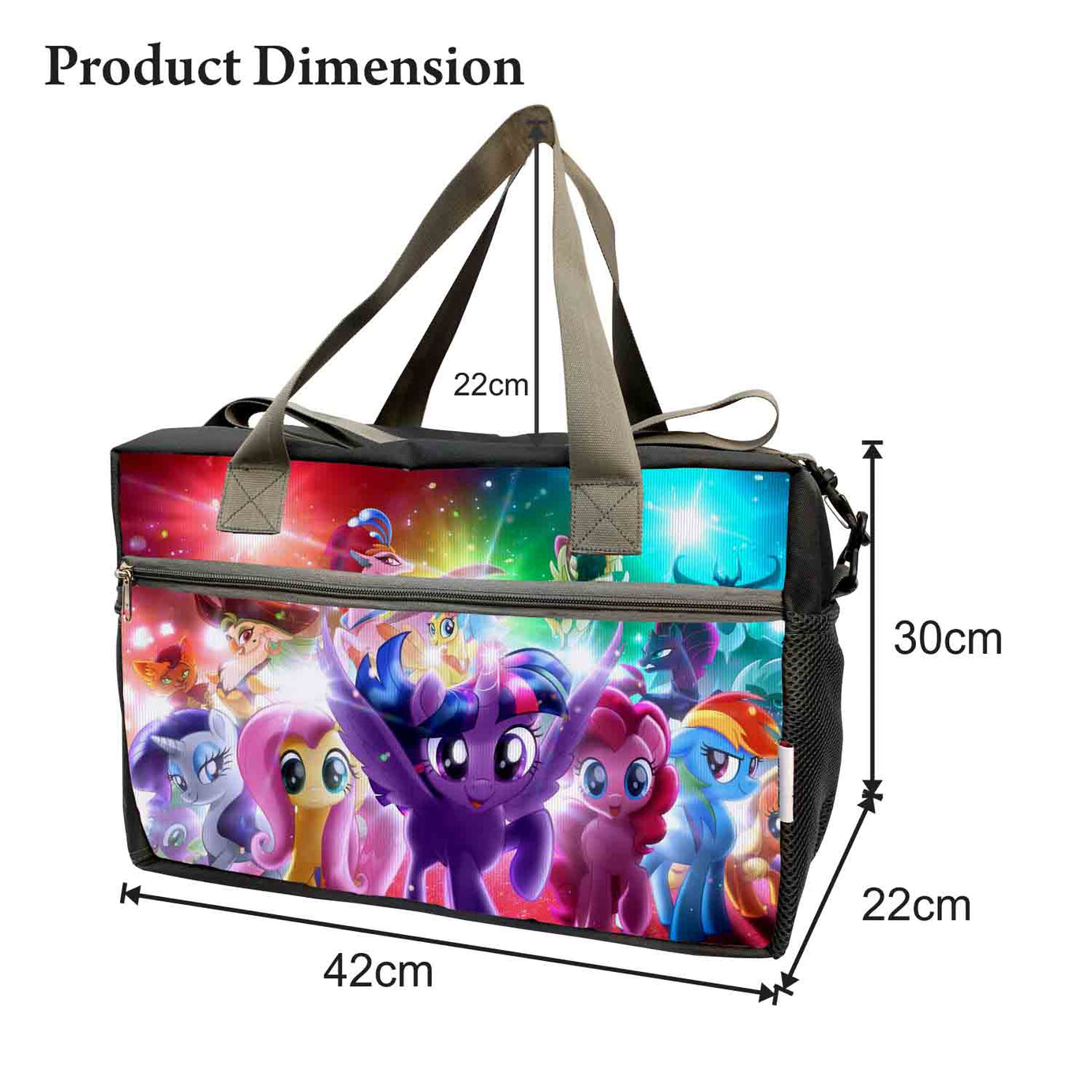 My Fav Cartoon Print Cabin Size Duffle Travel bag for Men Women
