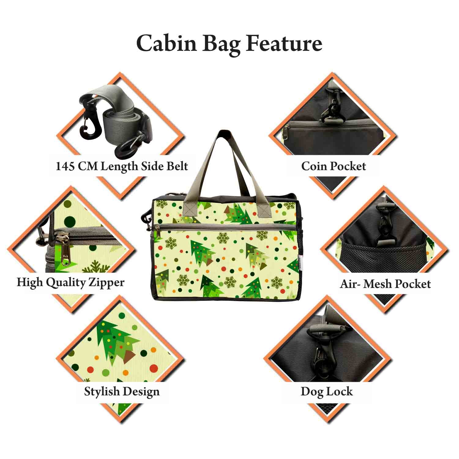 My Fav Xmas Tree Print Cabin Size Duffle Travel bag for Men Women