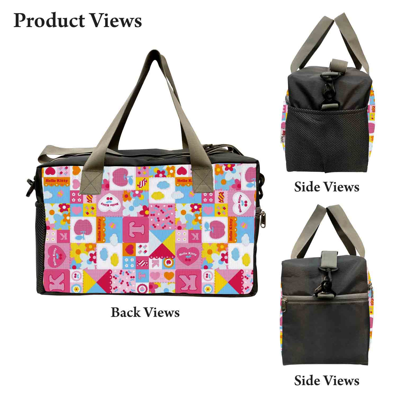 My Fav Pink Cartoon Print Cabin Size Duffle Travel bag for Men Women