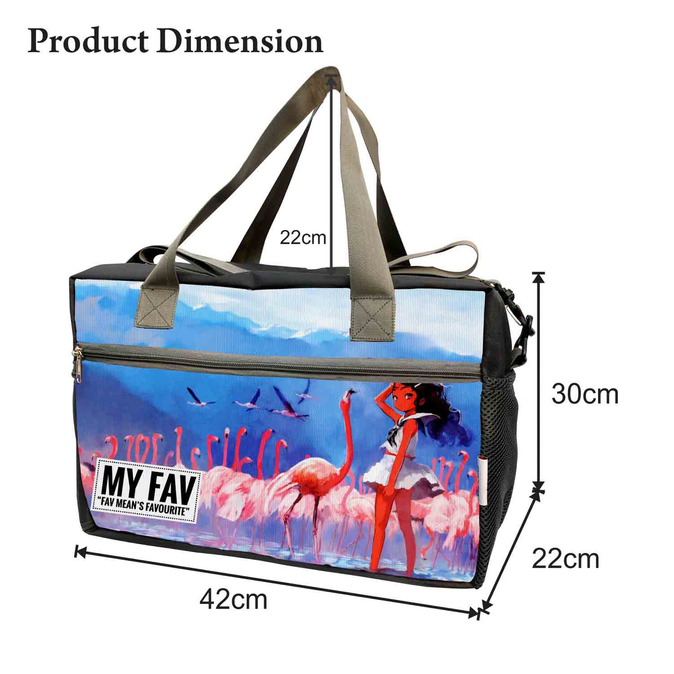 My Fav Duck Sky Print Cabin Size Duffle Travel bag for Men Women