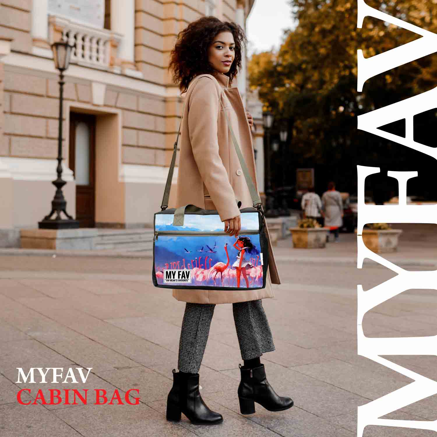 My Fav Duck Sky Print Cabin Size Duffle Travel bag for Men Women