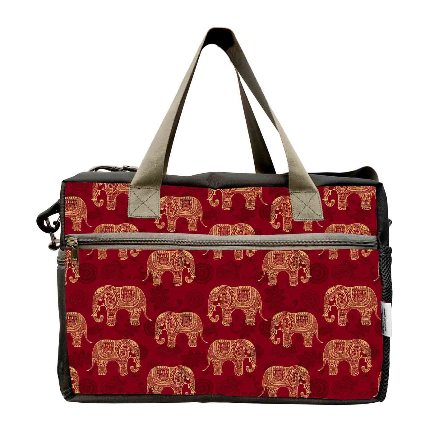 My Fav Traditional Elephant print Cabin Size Duffle Travel bag for Men Women