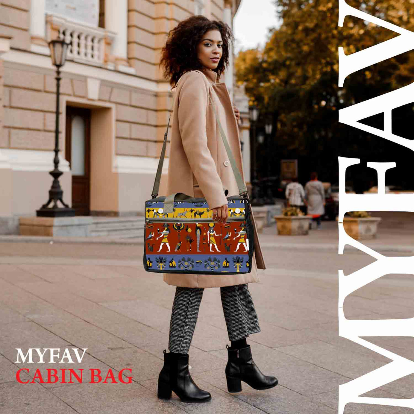 My Fav Traditional Printed Cabin Size Duffle Travel bag for Men Women