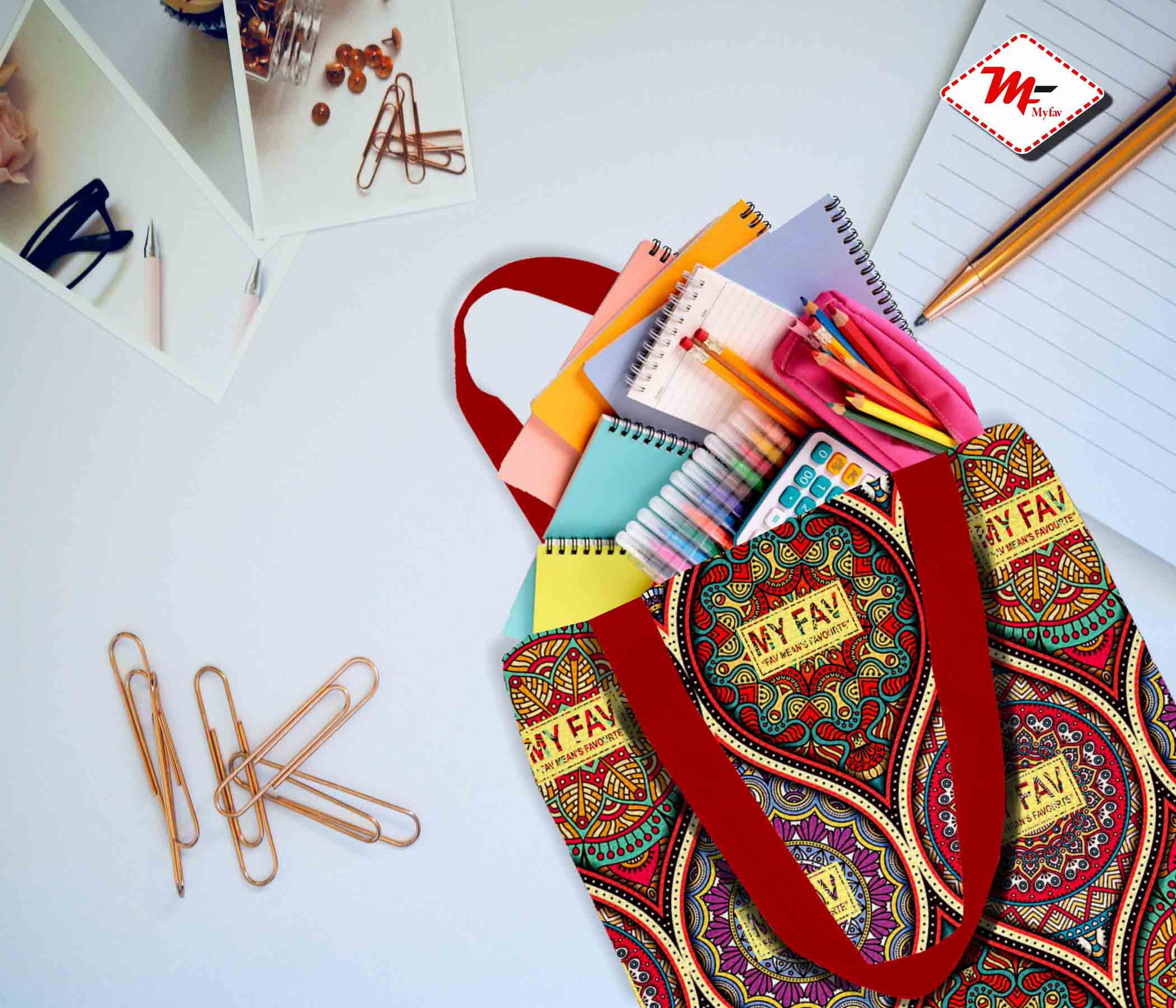 Premium Cotton Canvas Tote Bag - Rangoli Print