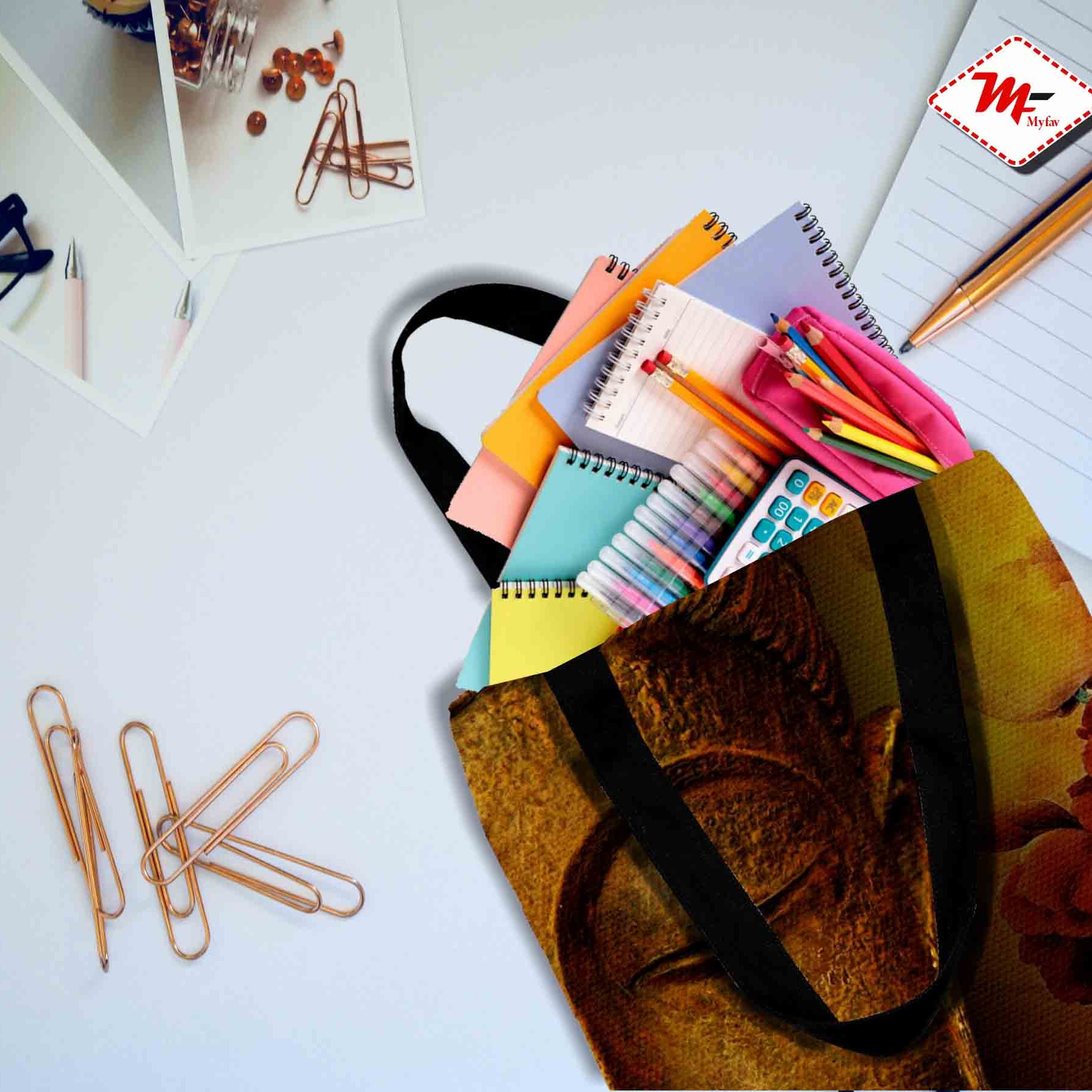 Premium Cotton Canvas Tote Bag - Budha Print