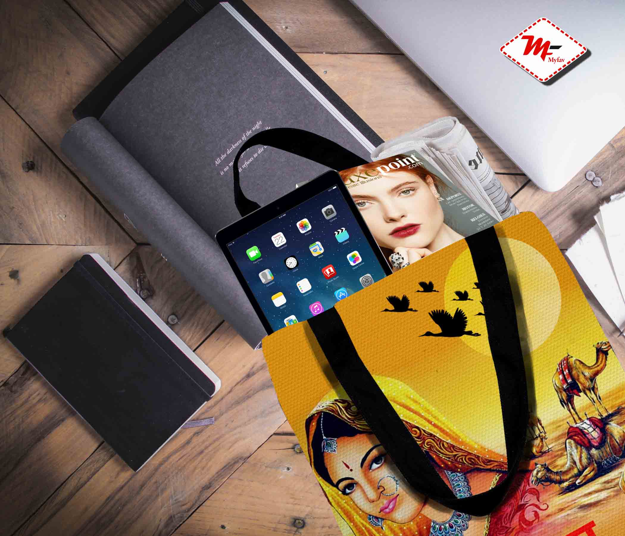 Premium Cotton Canvas Tote Bag - Traditional Printed