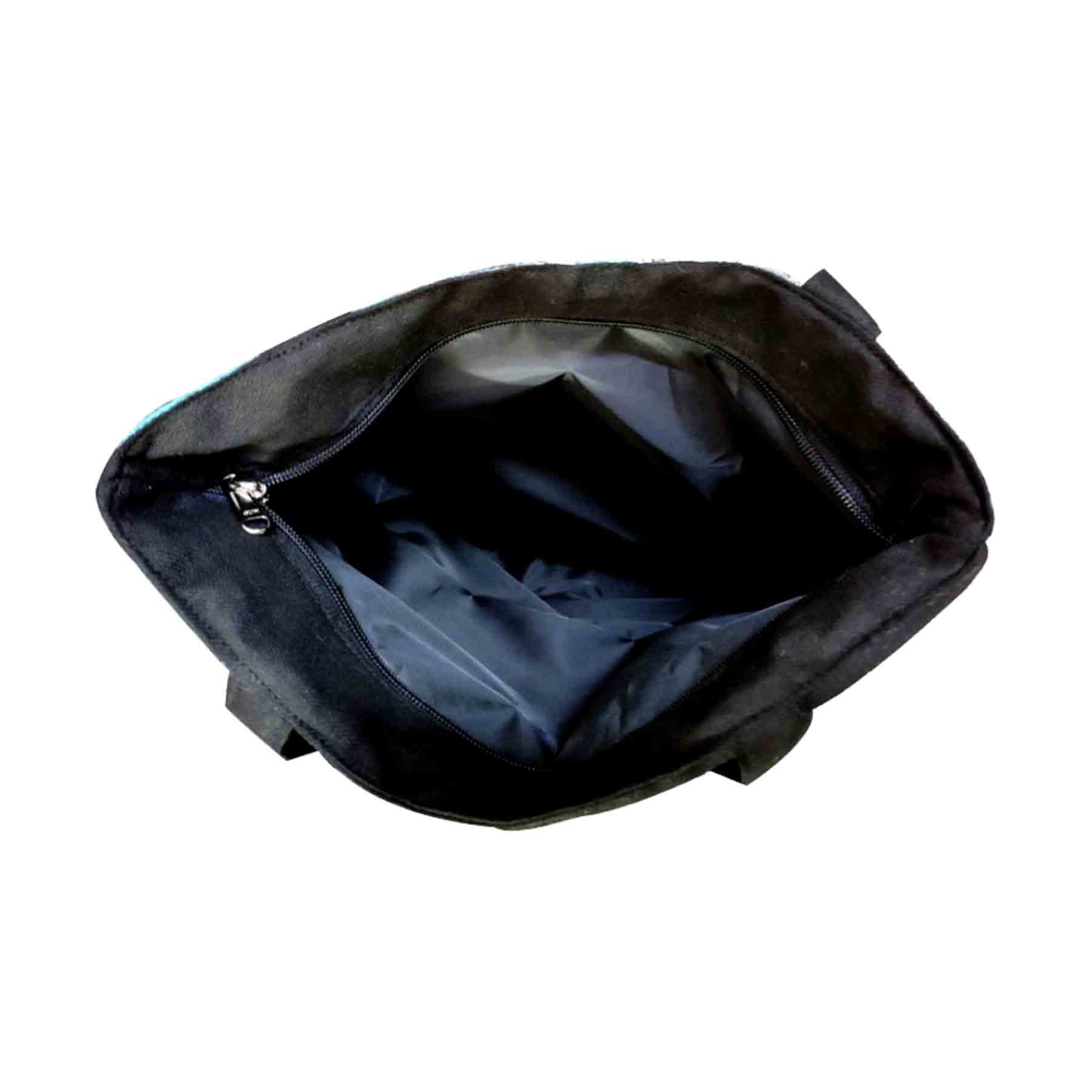 Premium Cotton Canvas Tote Bag - Dark Floral