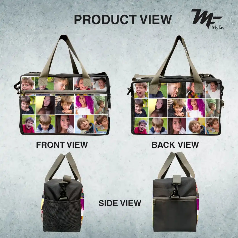 MY FAV Personalized/ Customized Print Cabin Size Duffle Travel bag for Men Women