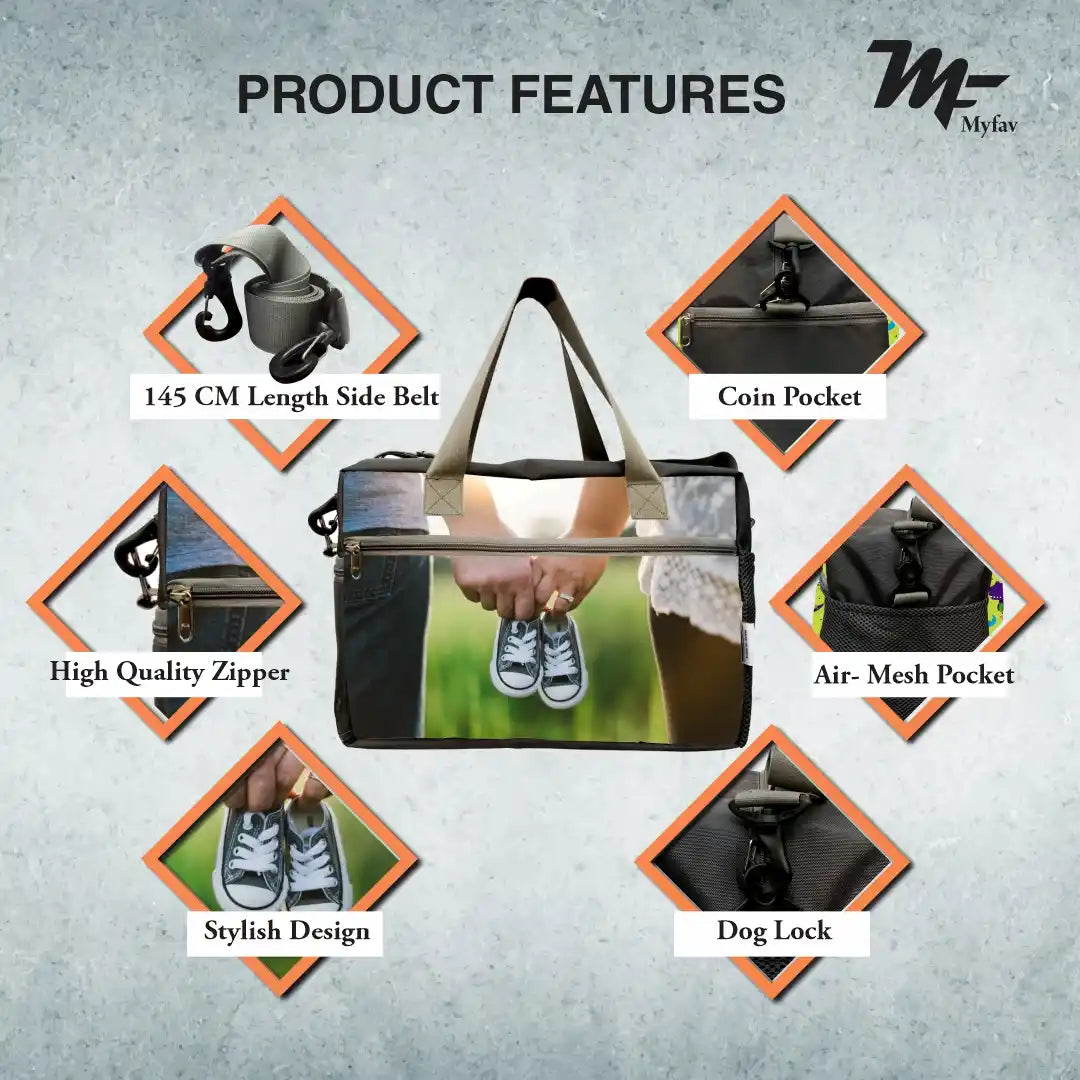 MY FAV Personalized/ Customized Print Cabin Size Duffle Travel bag for Men Women