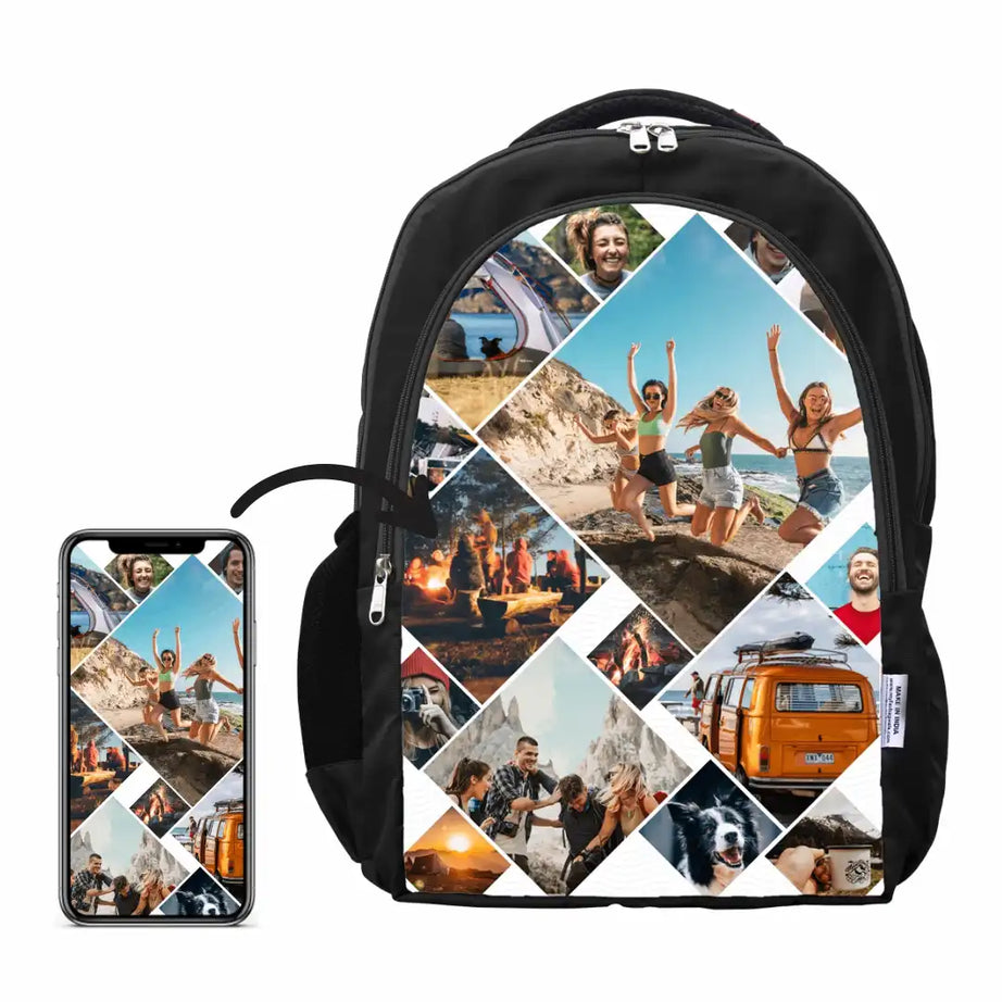 MY FAV Personalized/ Customized Print Laptop Backpack 30 L Laptop Backpack Black Colour