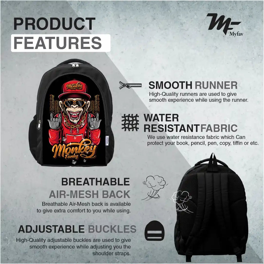 MY FAV Personalized/ Customized Print Laptop Backpack 30 L Laptop Backpack Black Colour