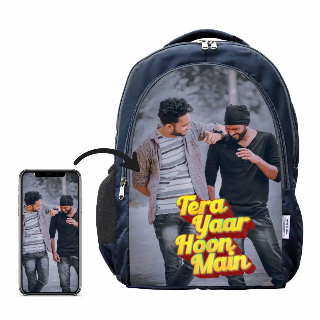 MY FAV Personalized/ Customized Print Laptop Backpack 30 L Laptop Backpack Grey Colour