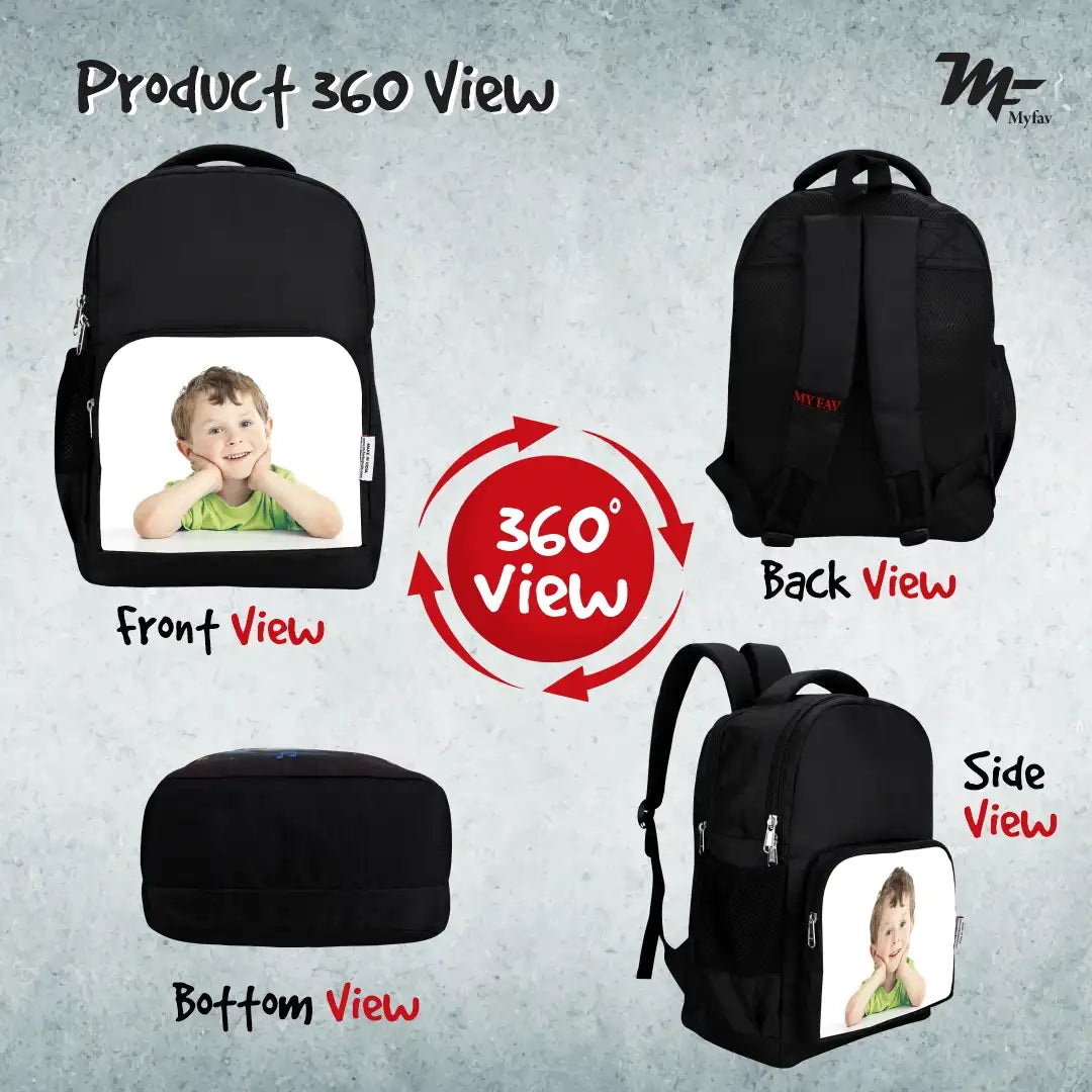 MY FAV Personalized/ Customized Print Kids School Bag For Girls/Boys, School, Casual, Picnic, Nursery-(2 to 10 year Old Kid)