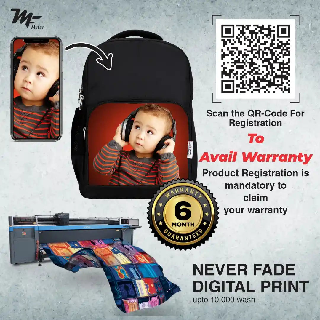 MY FAV Personalized/ Customized Print Kids School Bag For Girls/Boys, School, Casual, Picnic, Nursery-(2 to 10 year Old Kid)