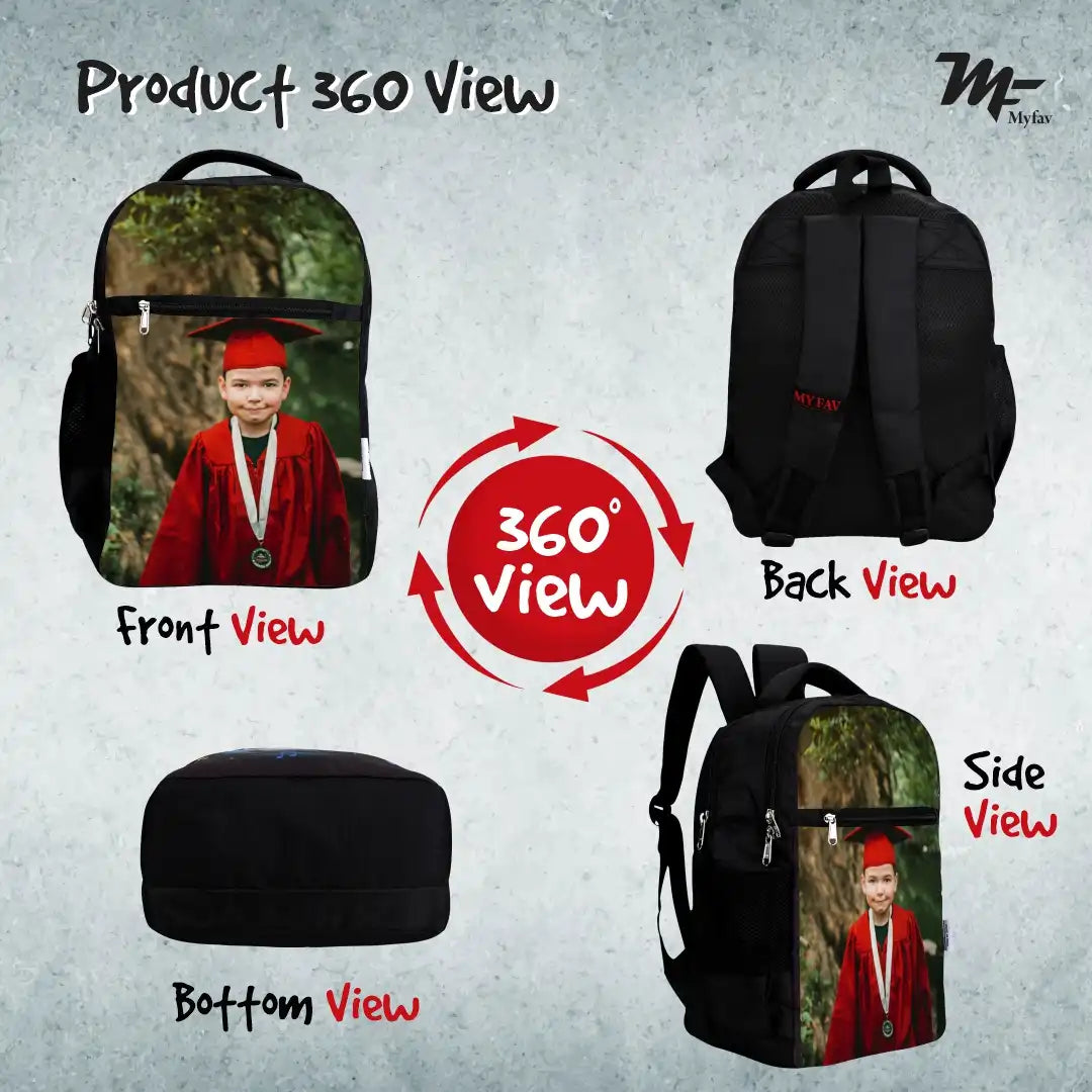 MY FAV Personalized/ Customized Print Kids School Bag For Girls/Boys, School, Casual, Picnic, Nursery-(2 to 10 year Old Kid)