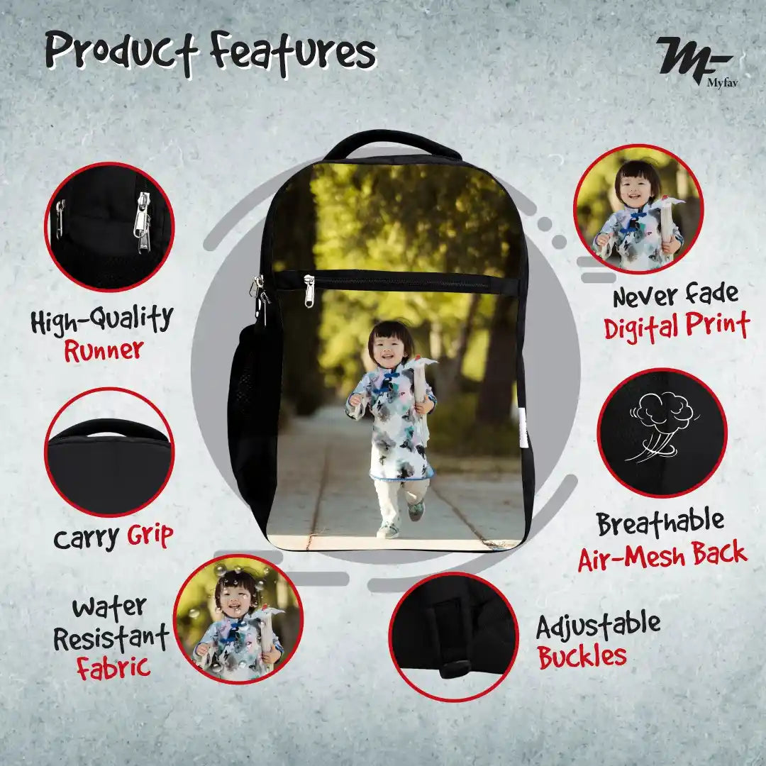 MY FAV Personalized/ Customized Print Kids School Bag For Girls/Boys, School, Casual, Picnic, Nursery-(2 to 10 year Old Kid)