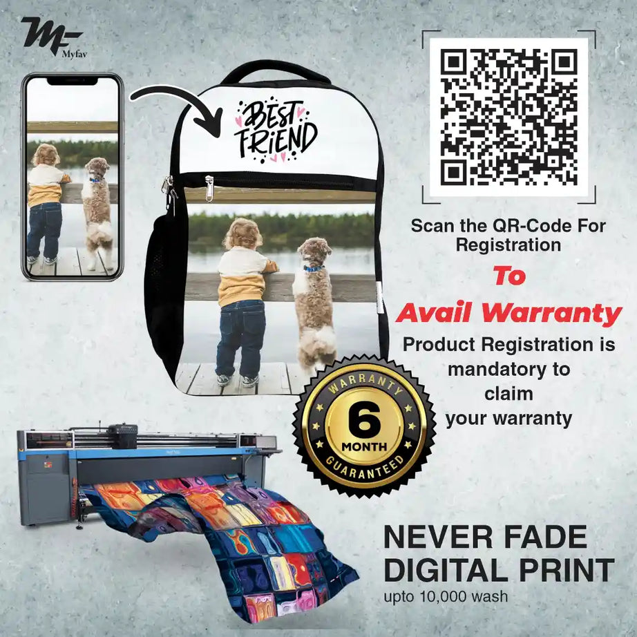 MY FAV Personalized/ Customized Print Kids School Bag For Girls/Boys, School, Casual, Picnic, Nursery-(2 to 10 year Old Kid)